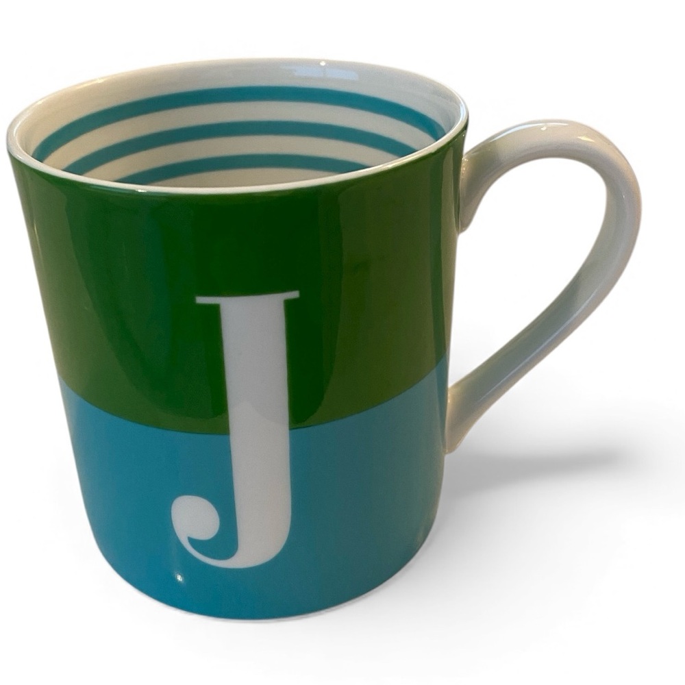 KATE SPADE NEW YORK LENOX Ceramic To the Letter Initial "J" Coffee Mug